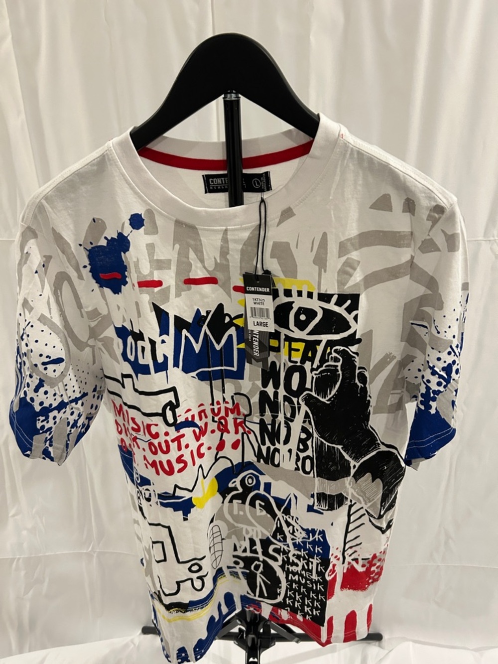 Contender Men's White Graphic Short Sleeve Tee - Multicolor
